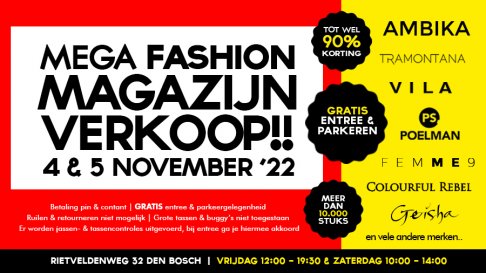 Mega Fashion Magazijnverkoop | Den Bosch