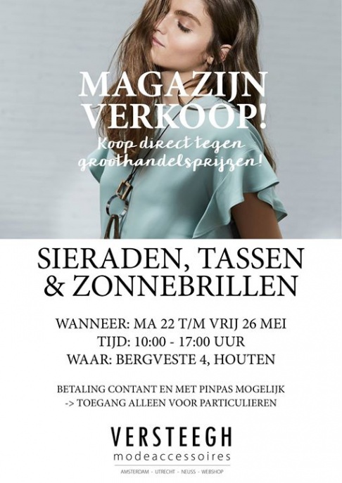 Magazijnverkoop Versteegh modeaccessoires