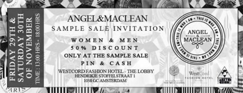 Sample sale   ANGEL&MACLEAN