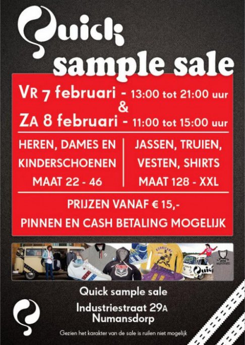 Quick  sample sale!