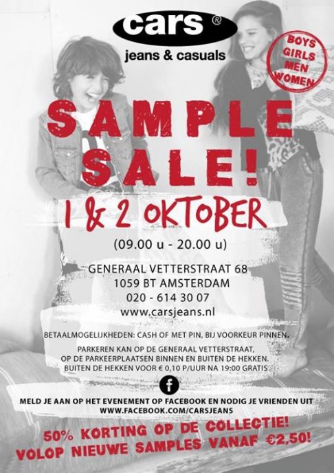 Cars Jeans & Casuals Sample Sale