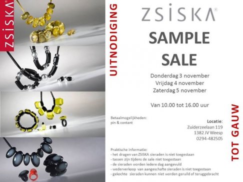 ZSISKA sample sale / magazijnverkoop
