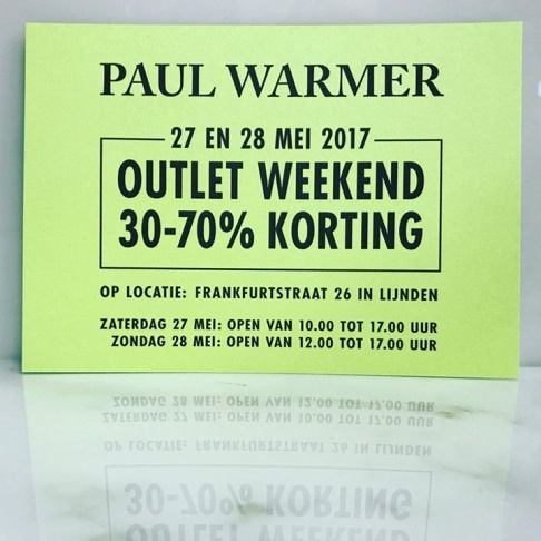 Paul Warmer Outlet weekend