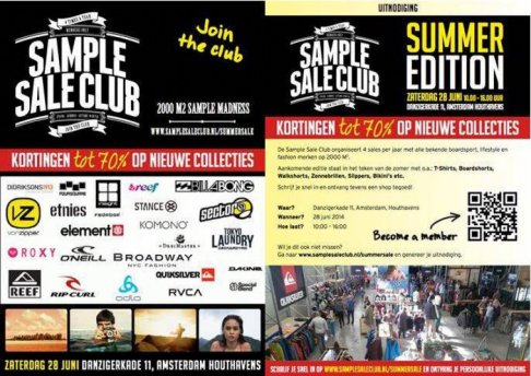 EXTRA Sample Sale Club SUMMER Editie - 2