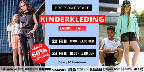 Merkkinderkleding Pre Zomersale 22 & 23 Februari