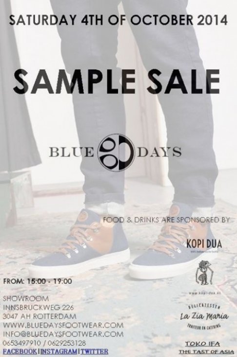 Blue days footwear sample sale