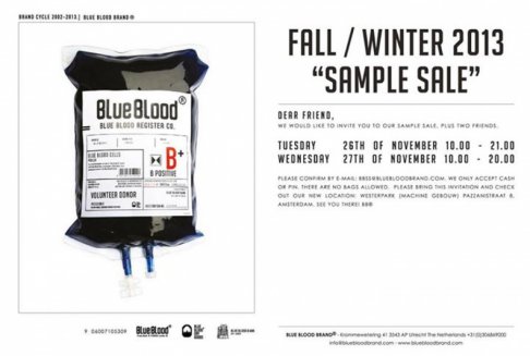 Blue Blood sample sale fw/2013