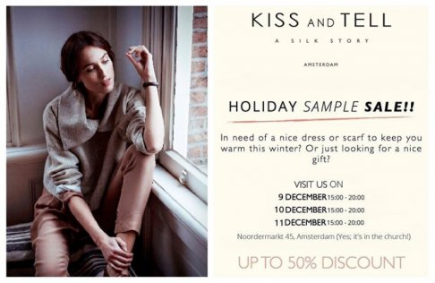 Holiday sample sale Kiss and Tell