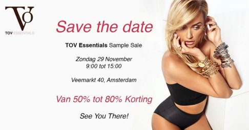 TOV Essentials Sample Sale - 50% tot 80% korting!
