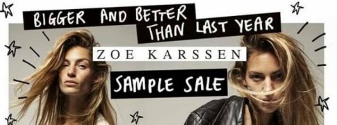 Zoe Karssen sample sale