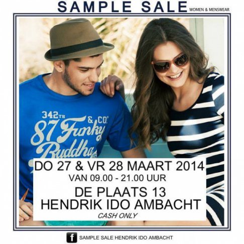 Sample Sale woman's en menswear