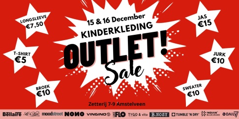 Outet Kids Sale 15 & 16 dec | Amstelveen