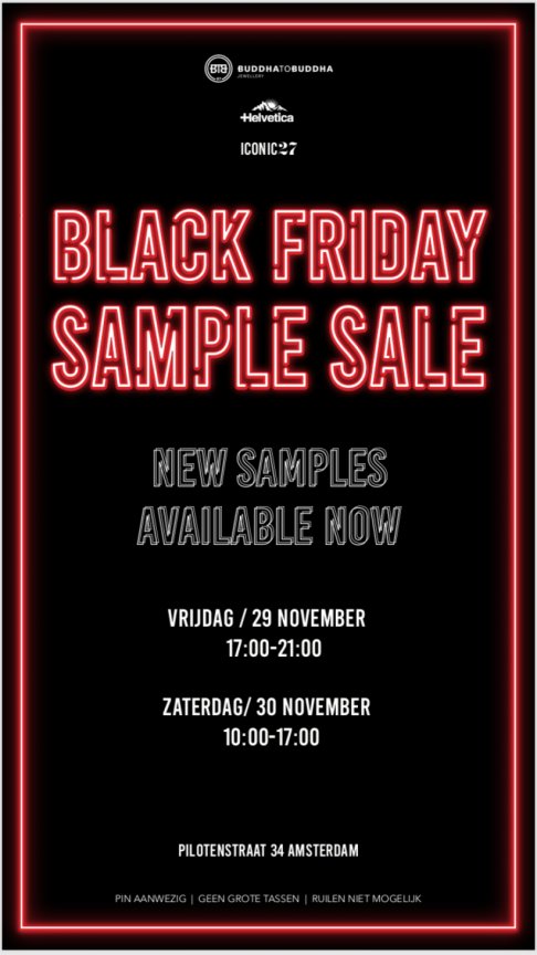 Black friday sample sale