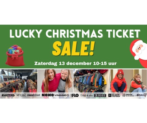 Kinderkleding SALE  - Lucky Christmas Ticket
