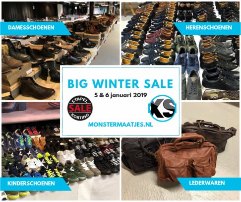 Monstermaatjes Big Winter Sale - stapelkorting op schoenen!