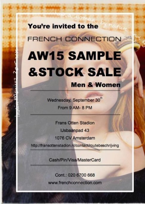 AW15 Sample Sale FRENCH CONNECTION
