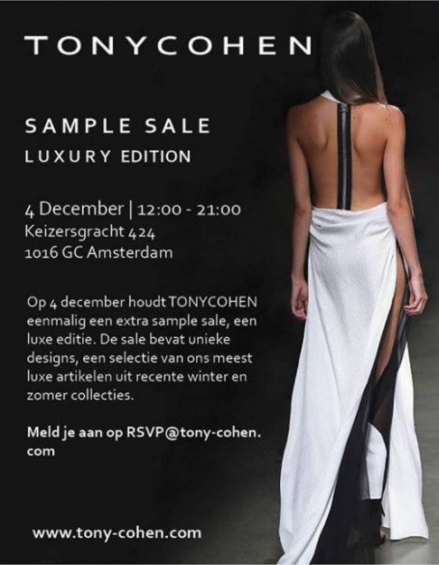 TONYCOHEN SAMPLE SALE luxury edition