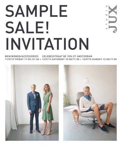 studio JUX sample sale!