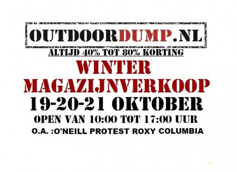 Winter magazijnverkoop Outdoordump