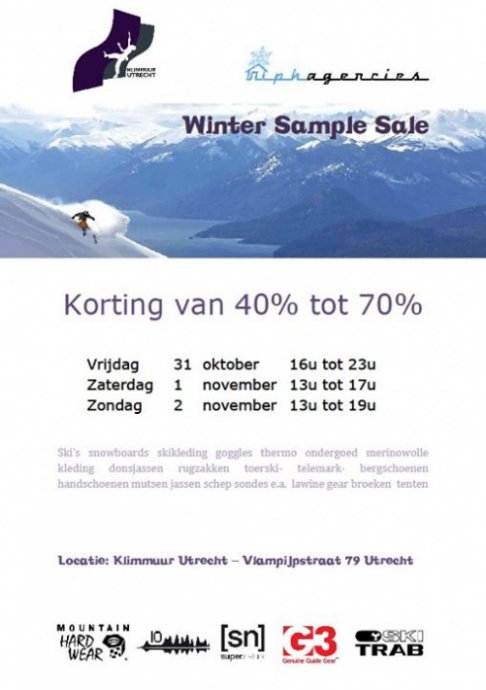 Winter Sample Sale @Klimmuur Utrecht