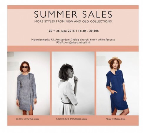 Summer sample sale Kiss and tell