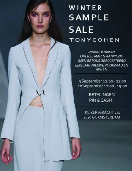 TONYCOHEN Winter Sample Sale 2016