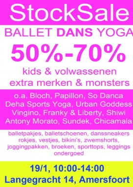 Sample sale van dans- ,ballet- en sportkleding  (Amersfoort)