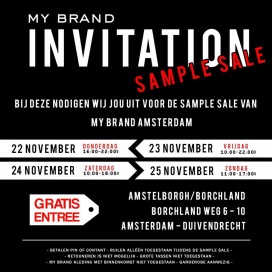 SAMPLE SALE MY BRAND AMSTERDAM... KORTINGEN TOT 80%