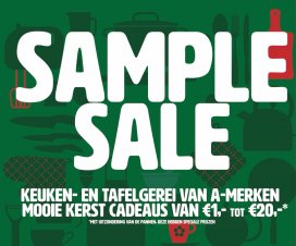 Sample sale tafel- en keukengerei