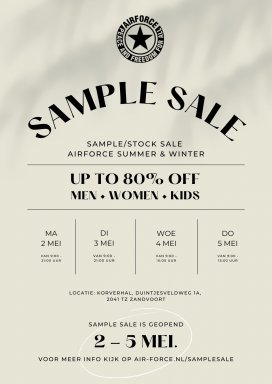 Sample Sale Airforce & Reinders
