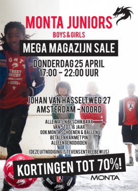Magazijn sale Monta Juniors