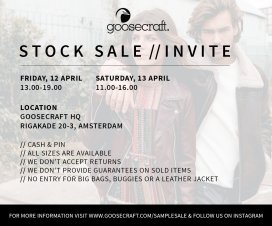 Goosecraft sample sale