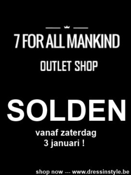 7 for all mankind sale online vanaf 3 januari 2015 bij www.dressinstyle.be