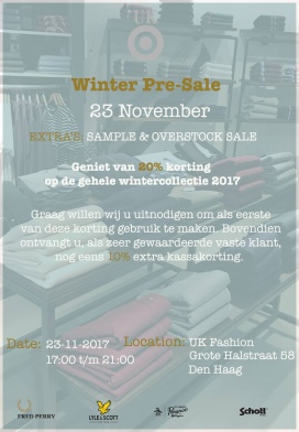 Pre Sale Winter 2017 Collection @ UK Fashion