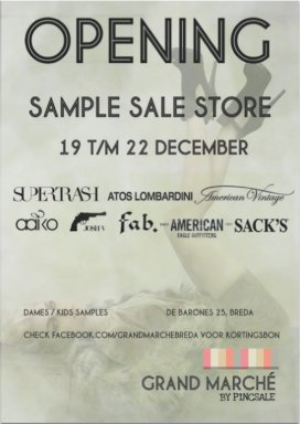 Opening Sample Sale Store Grand Marché
