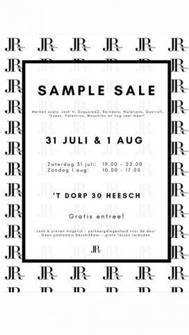 JR Fashion sample sale