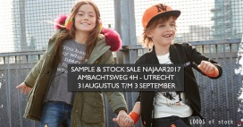  Sample & Stock Sale van baby, tiener en kids collectie 2017/2018 najaar/winter!