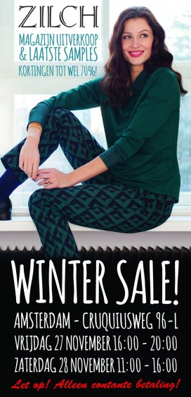 Magazijn uitverkoop Zilch Winter '15