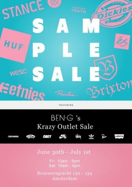 Sample Sale by HUF, Brixton, Stance & Ben G's Krazy Outlet