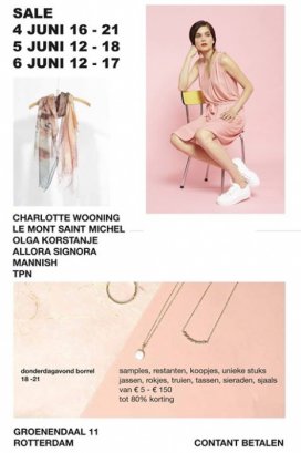 Sample sale Charlotte Wooning en anderen